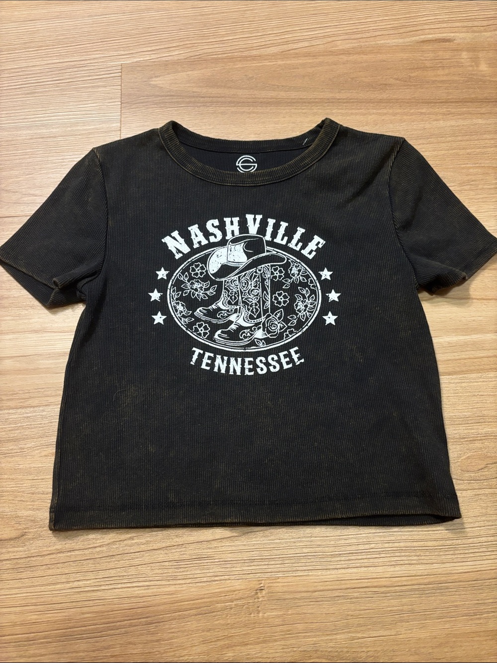 Nashville Tennessee Graphic Baby Tee - Black